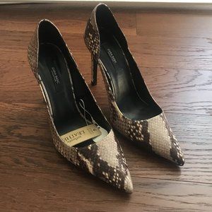 Zara Leopard Leather  High Heels